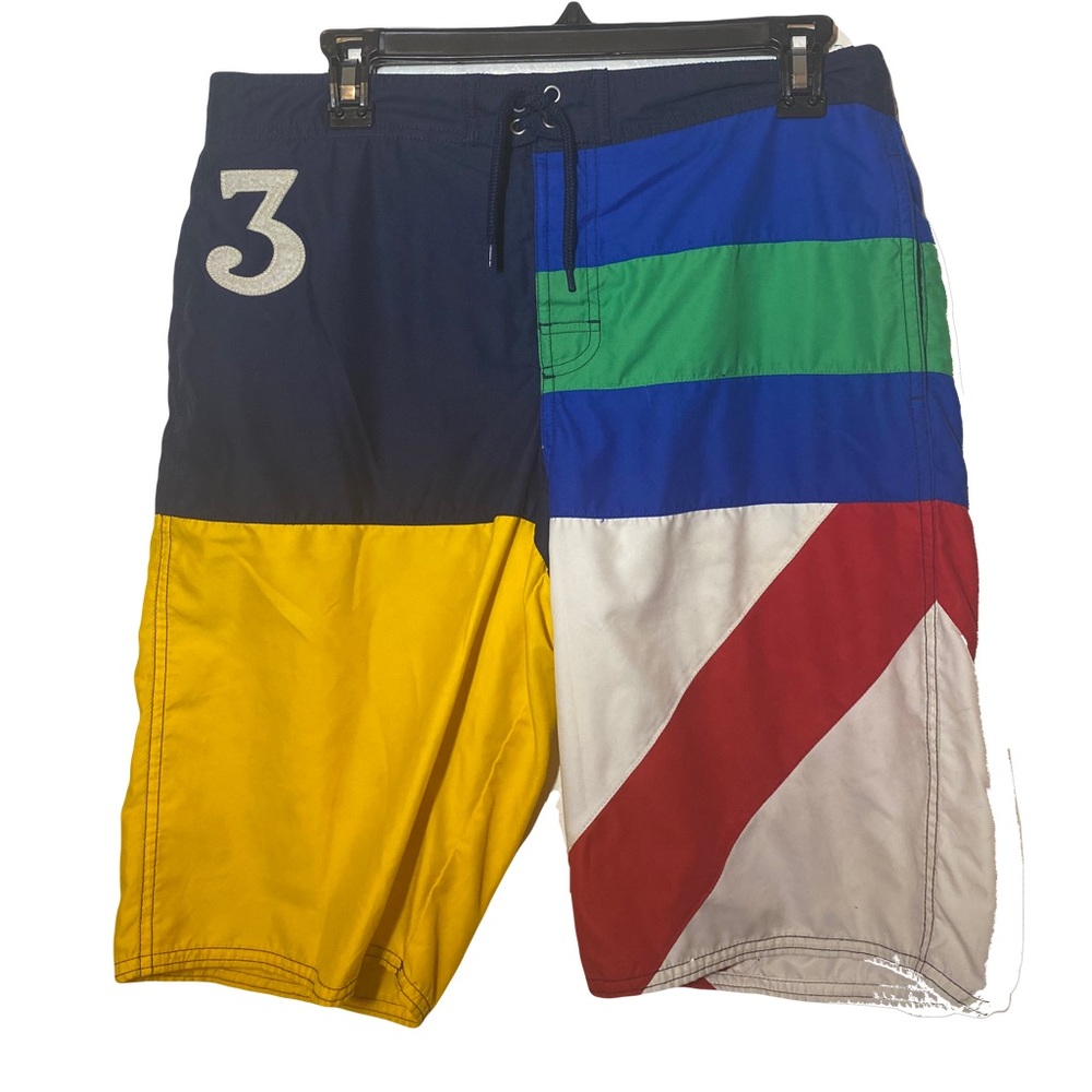 Vintage Color Block Kids Ralph Lauren Swim Trunks